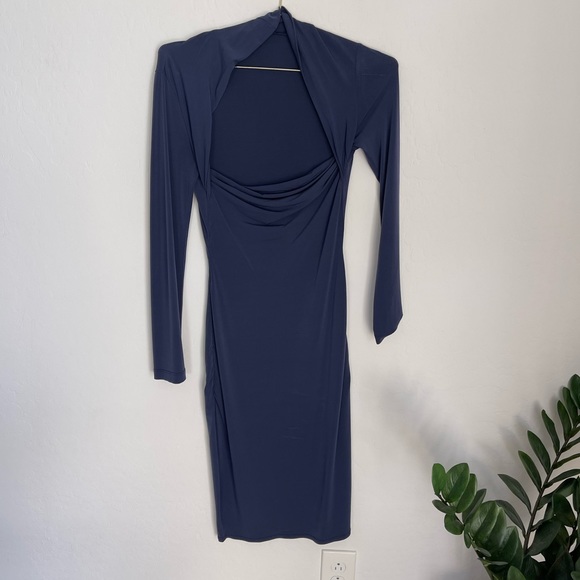 B.SMART Bodycon Cowl Neckline Midi Dress Size Small - Picture 1 of 5